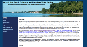 Beach and Nearshore Water Quality Forecasting Tool