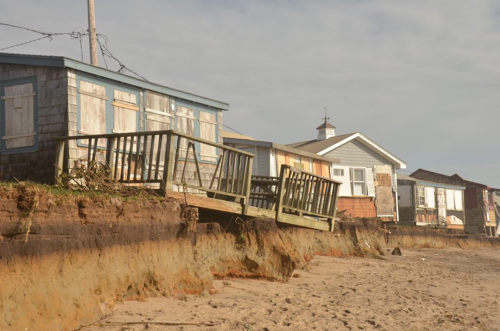 coastal erosion after Hurricane Sandy