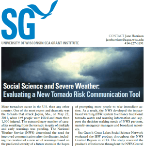 Social Science and Severe Weather: Evaluating a New Tornado Risk Communication Tool