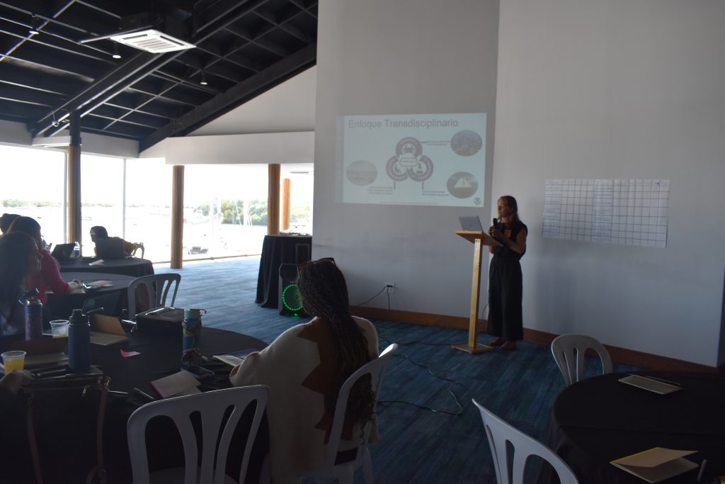 Natalie presenting at the Puerto Rico ocean acidification vulnerability workshop.